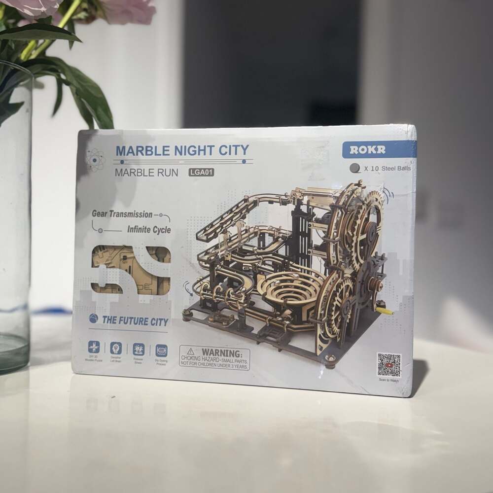 New ROKR Marble Night City Marble Run LGA01 3D Wooden Puzzle